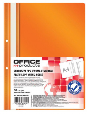 Skoroszyt Pp A4 Wpinany 100/170 Pomarańczowy 50 Szt
