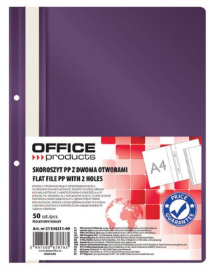 Skoroszyt Pp A4 Wpinany 100/170 Fioletowy 50 Szt