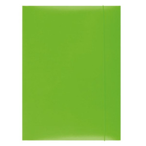 Teczka Z Gumką Karton A4 300 Gsm 3-skrzydłowa Zielony