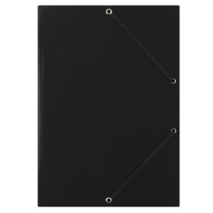 Teczka Z Gumką Karton A4 400 Gsm 3-skrzydłowa Czarny
