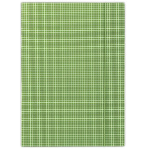 Teczka Z Gumką Karton A4 400 Gsm 3-skrzydłowa Krata Zielony