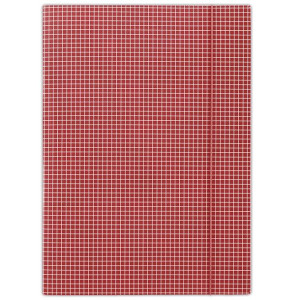 Teczka Z Gumką Karton A4 400 Gsm 3-skrzydłowa Krata Czerwony