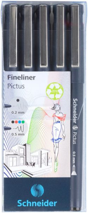 Zestaw Cienkopisów Pictus Mix 5 Szt