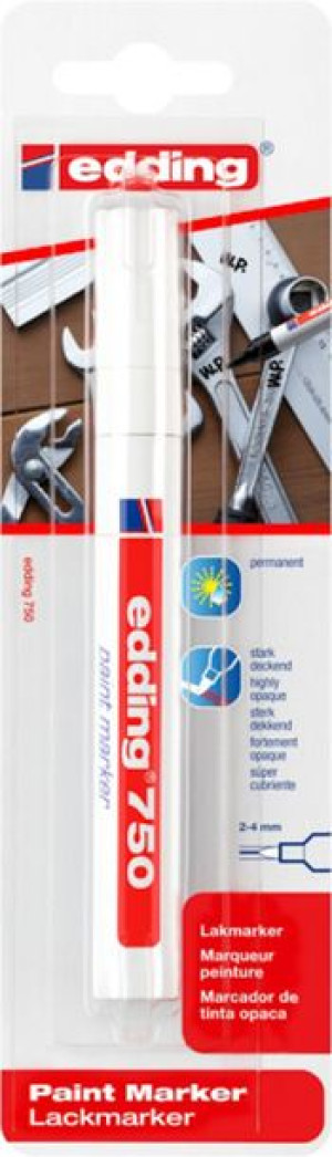 Marker Olejowy E-750/1 2-4 Mm Biały 10 Szt