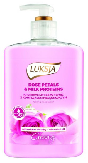 Mydło W Płynie Luksja Mleko I Płatki Róż 500 Ml
