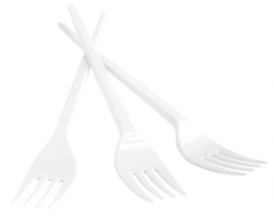 Widelec Plastikowy 17 Cm Biały 100 Szt