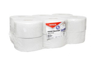 Papier Toaletowy Makulaturowy Jumbo 1-warstwowy 120m Biały 12 Szt