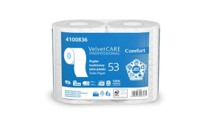 Papier Toaletowy Celulozowy Comfort 2-warstwowy 486 Listków Biały 4 Szt