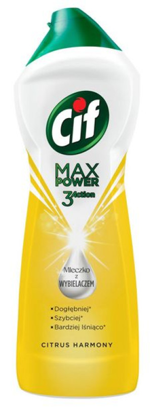 Mleczko Do Czyszczenia Cif Max Power 3 Action Cytryna Z Wybielaczem 780 G