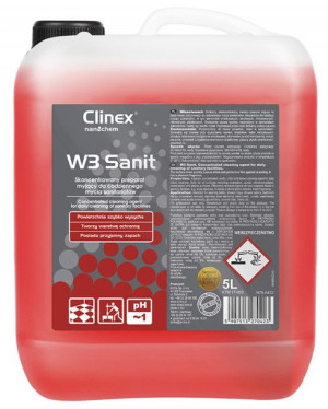 Preparat W3 Sanit Do Mycia Sanitariatów I Łazienek 5 L