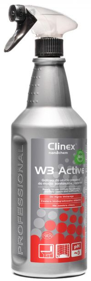 Preparat W3 Active Bio Do Mycia Sanitariatów I Łazienek 1 L