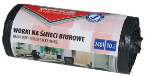 Worki Na Śmieci Biurowe Mocne Ldpe 240l 10 Szt