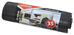 Worki Na Śmieci Domowe Z Taśmą Super Mocne Ldpe 35l 15 Szt