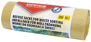 Worki Na Śmieci Domowe Do Segregacji Plastiku Mocne Ldpe 120 L 10 Szt