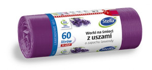 Worki Na Śmieci Z Uszami Zapach Lawendy 60 L 16 Szt