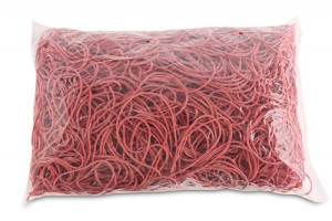 Gumki Recepturki Średnica 100mm 1,5x1,5 Mm Czerwony 1 Kg