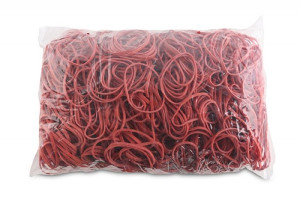 Gumki Recepturki Średnica 50mm 1,5x3 Mm Czerwony 1 Kg