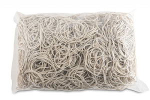 Gumki Recepturki Średnica 50mm 1,5x1,5 Mm Biały 1 Kg