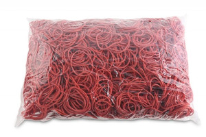 Gumki Recepturki Średnica 40mm 1,5x1,5 Mm Czerwony 1 Kg