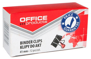 Klipy Do Dokumentów 41mm Czarny 12 Szt