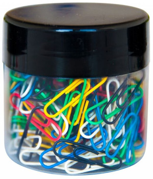 Spinacze Okrągłe 28mm Słoiczek Mix 150 Szt