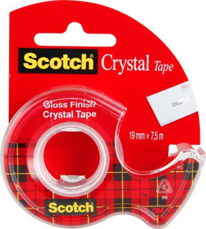 Taśma Biurowa Crystal Clear Transparentna 19mm 7,5m