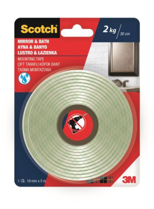 Taśma Montażowa Łazienka 19mm X 5m Biała