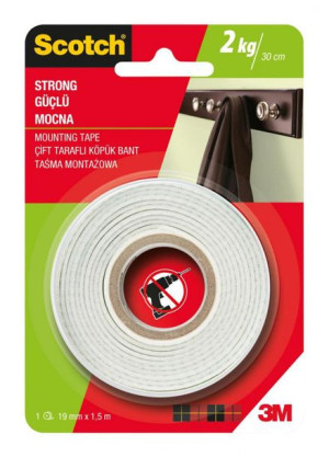 Taśma Montażowa Mocna 19mm X 1,5m Biała
