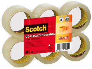 Taśma Pakowa Do Magazynowania Mocna 50mm 66m Transparentna 6 Szt