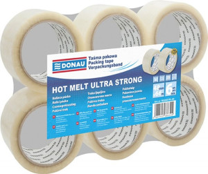 Taśma Pakowa Hot-melt 48mm 66m 50mikr Transparentna 6 Szt