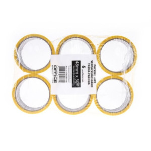 Taśma Pakowa 48mm X 50y 36mic Zółta 6 Szt