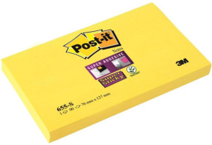 Karteczki Samoprzylepne Super Sticky 127x76mm 1x90 Kart. Żółte