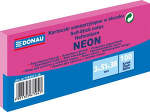 Bloczek Samoprzylepny 38x51mm 3x100 Kart. Neon Różowy
