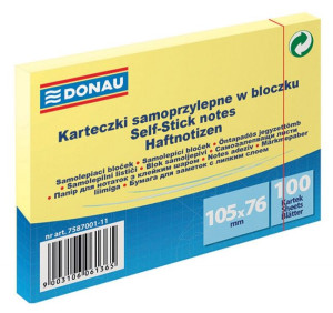 Bloczek Samoprzylepny 105x76mm 12x100 Kart. Jasnożółty