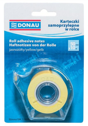 Karteczki Samoprzylepne W Rolce 50mmx10m Jasnożółty