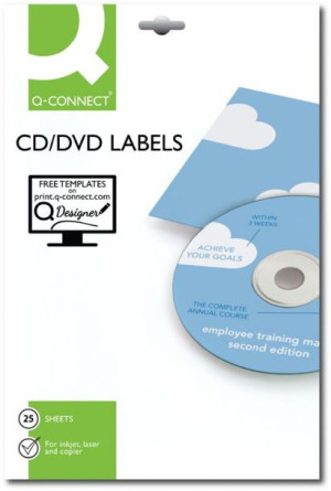 Etykiety Na Płyty Cd/dvd Średnica 117mm Okrągłe Białe