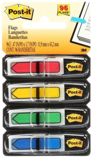 Zakładki Indeksujące Pp 11,9x43,1mm Strzałka 4x24 Kart. Mix Kolorów