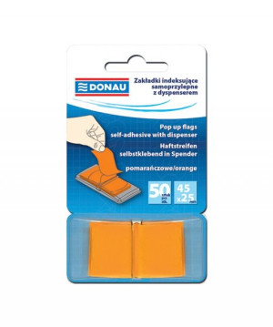 Zakładki Indeksujące Pp 25x45mm 1x50 Kart. Pomarańczowe