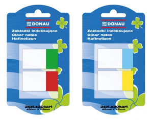 Zakładki Indeksujące Pp 25x45mm 2x20 Kart. Mix Kolorów