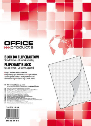 Blok Do Flipchartów Kratka 58,5x81cm 20 Kart. Biały