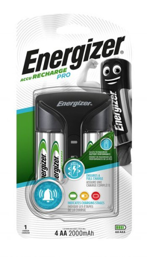 Ładowarka Pro Charger + 4 Szt. Akumulatorków Power Plus Aa