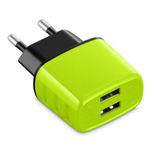 Uniwersalna Ładowarka Sieciowa Cute 2xusb 2,4a Limonkowa