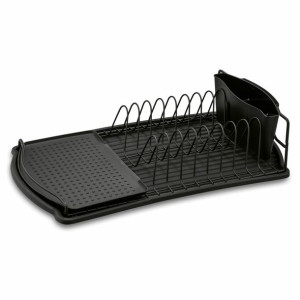 Suszarka Do Naczyń Z Ociekaczem I Tacką Czarny 47x26x11 Cm