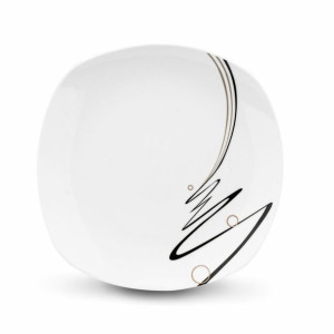 Talerz Głęboki Porcelana Wstęga 22.5 Cm