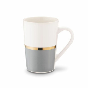 Kubek Porcelanowy Onyx Biało-szary 460 Ml