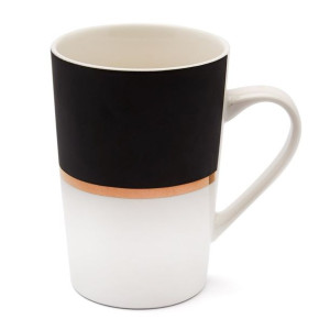 Kubek Porcelanowy Onyx Czarno-biały 460 Ml