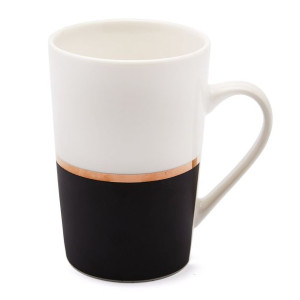 Kubek Porcelanowy Onyx Biało-czarny 460 Ml