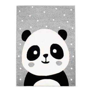 Dywan dziecięcy Bubble Kids 1334 Panda szary - 80 x 150