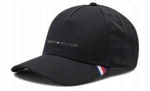 Czapka z daszkiem TOMMY HILFIGER czarna z logo