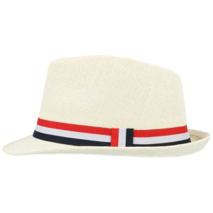 Kapelusz na lato słomkowy trilby TOMMY ecru